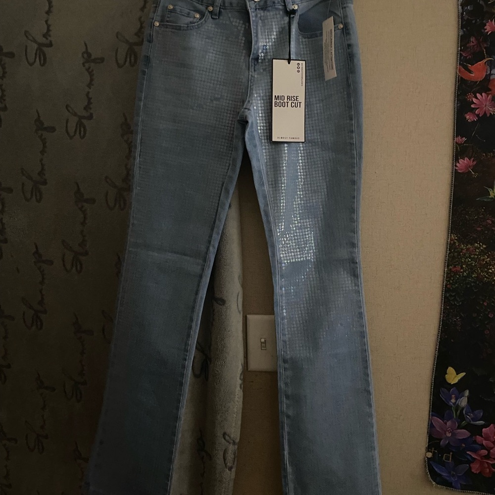 Mid Rise Boot Cut Women Jeans - Light Blue